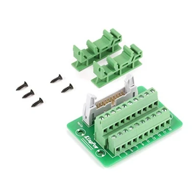 Afbeelding van IDC20P 20Pin Header Breakout Board Module Klemmenblok Connector PLC Interface Met Beugel
