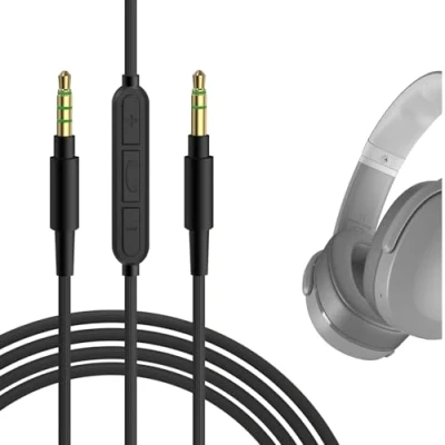 Afbeelding van GEEKRIA QuickFit vervangingskabel voor hoofdtelefoon Crusher EVO Wireless, ANC, HESH 3, 2, Grind, Venue Headphones, audiokabel, verlengkabel