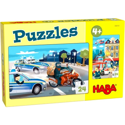 Afbeelding van Haba puzzel 2 In 1 Actie! 2x24 stukjes