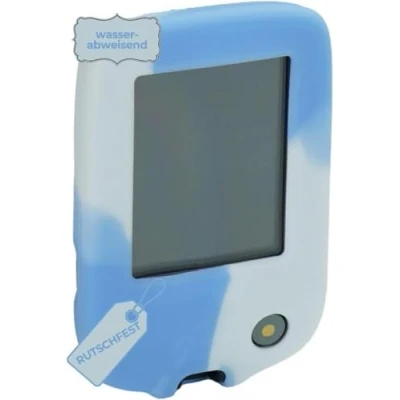 Afbeelding van caseroxx Siliconen hoesje compatibel met Freestyle Libre 1/2/3/Insulinx/14 dagen, van siliconen, tas en zonder riemclip, in blauw mix