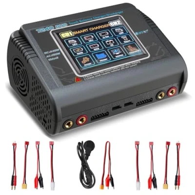 Afbeelding van Lipo Balance oplader, RC oplader voor Lilon LiFe LiHV NiMH NiCD PB en Smart Battery, AC 150 W DC 240 10 A, compatibel met XT60 Deans Tamiya aansluitingen