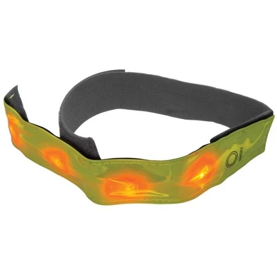 Afbeelding van IKZI Reflecterende armband 4 led BikeTotaal.nl Geel
