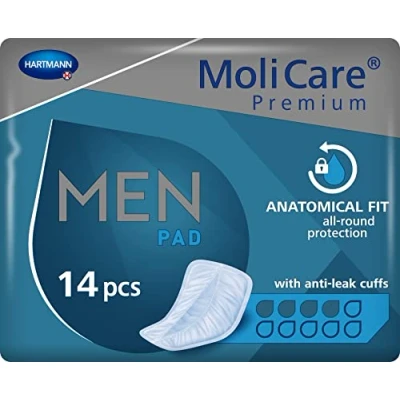 Afbeelding van Molicare Premium Men Pad 4 Druppels 546 ml Absorptie 14 stuks