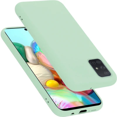 Afbeelding van Cadorabo Hoesje geschikt voor Samsung Galaxy A51 4G / M40s in LIQUID LICHT GROEN Beschermhoes gemaakt van flexibel TPU silicone Case Cover