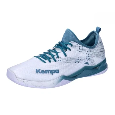 Afbeelding van Kempa WING LITE 2.0 Handbalschoenen, Heren, Maat: 43, White/deep blue Textiel/ synthetisch