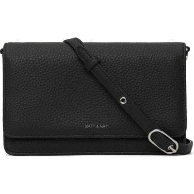 Afbeelding van Matt &amp; Nat Bee Purity Dames Crossbodytas Zwart