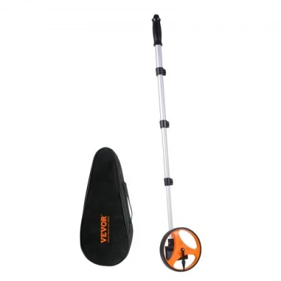 Afbeelding van VEVOR Meetwiel 159 mm Afstand Odometer 9999,9 m Telescopisch 100 42 cm ABS en Aluminium Oxide Mechanisch Tellen met Rugzak voor het Meten van Wegen Steen Aarde Gras