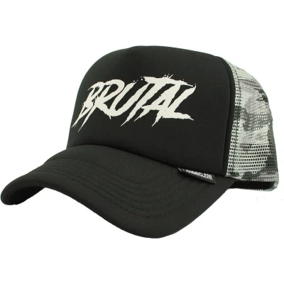Afbeelding van BRUTAL® Heren Trucker Pet Cap Zwart Camouflage Zomer Festival