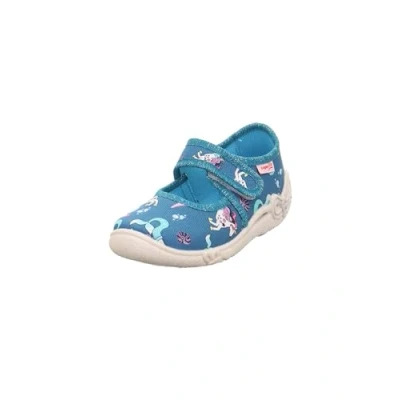 Afbeelding van Superfit Belinda huisschoen, turquoise/meerkleurig 8400, 23 EU breed, turquoise meerkleurig Weit