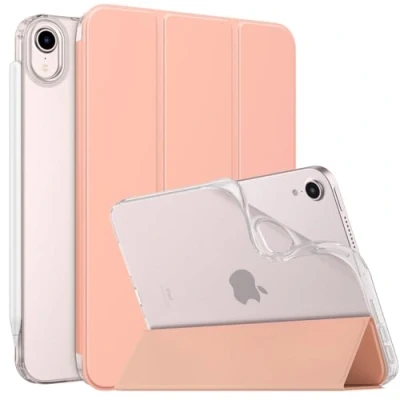 Afbeelding van MoKo Case Fit New iPad Mini 7 (A17 Pro) 2024, 6th Generation 2021 (8.3 inch), 6 Case, Soft TPU Translucent Frosted Back Cover for 7th, Apricot Orange