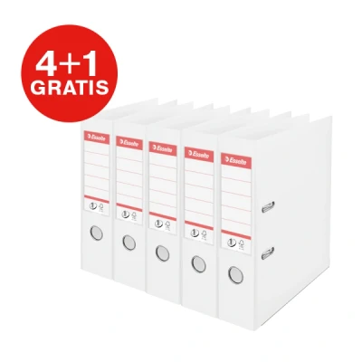 Afbeelding van Ordner Esselte Vivida No.1 multipack 75mm A4 5 stuks wit