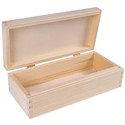 Afbeelding van Creative Deco Houten Kist Met Sluiting 24 x 11,3 7,2 cm Perfect voor waardevolle Spullen, Speelgoed en Gereedschap