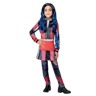 Afbeelding van Smiffy&#039;s Megastoere Disney Descendants Evie Meisje Blauw, Rood Tiener Carnavalskleding Verkleedkleding