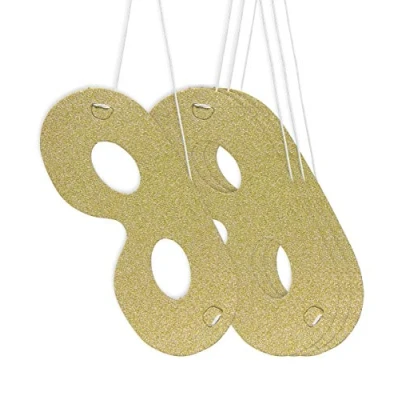 Afbeelding van Folat Goudkleurige Glitter Maskers 4 stuks