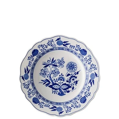 Afbeelding van Hutschenreuther 02001 720002 10123 uienpatroon soepbord, 23 cm met vlag, blauw