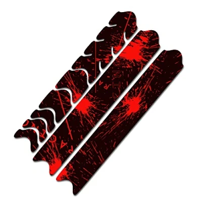 Afbeelding van AlphaShield Fiets framebescherming kettingsteunen bescherming folie sticker frame carbon MTB BMX lakbescherming R161 (02 Racing Neon rood)
