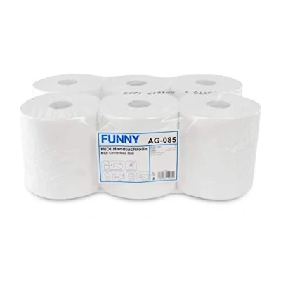 Afbeelding van Funny Papieren handdoekrol, binnenkant, 20 cm, 2 laags, hoogwit, per stuk verpakt (1 x 6 stuks)
