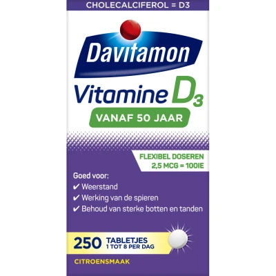 Afbeelding van Gratis Verzending: 4x Davitamon Vitamine D3 Vanaf 50 Jaar 250 tabletten