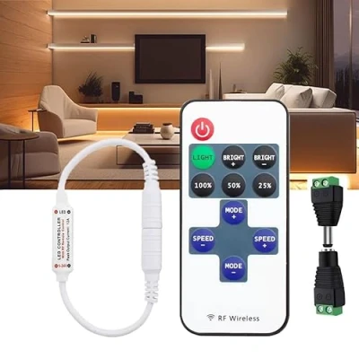 Afbeelding van Taikuwu Ledstrip Controller LED strip Dimmer DC 12V 24V ontvanger RF Wireless Remote afstandsbediening regelaar voor 2 polig SMD 5050 3528 2835 5630