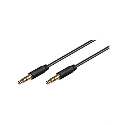 Afbeelding van 3,5mm Jack stereo audio slim kabel / zwart 2 meter