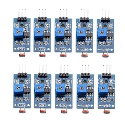 Afbeelding van 10 stuks 3 pins fotoweerstand sensor lichtsensor lichtdetector module met digitale uitgang
