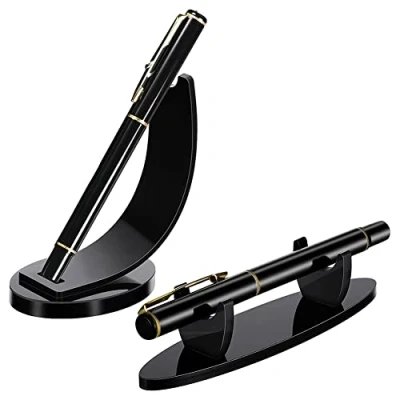 Afbeelding van Abledance 2 Stuks Acryl Pen Houder Display Stand Potlood Vulpen Balpen (Zwart)