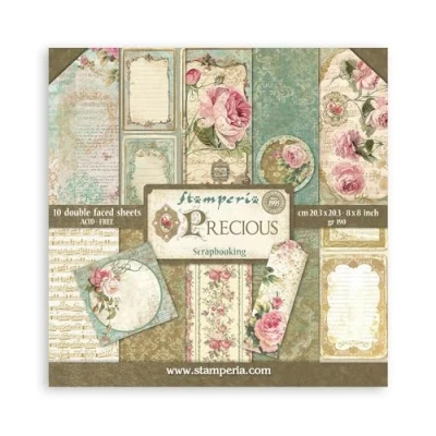 Afbeelding van Scrapbooking Small Pad 10 vellen cm 20,3X20,3 (8&quot; X8&quot;) Precious