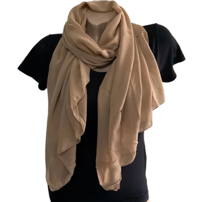 Afbeelding van Sjaal Hoofddoek Chiffon Camel 170 x 70 cm