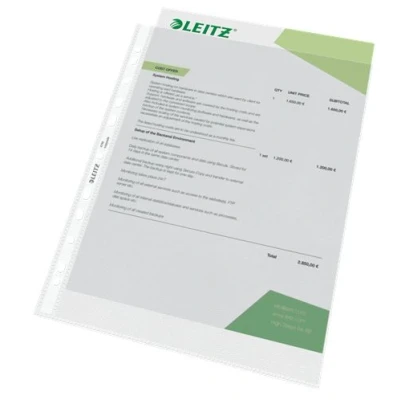 Afbeelding van Showtas Leitz Premium standaard 11 gaats copy safe 0.085mm PP A4 transparant