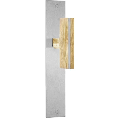 Afbeelding van Formani Deurkruk Piet Boon TWO PBT22P236SFC op schild blind mat RVS/eikenhout