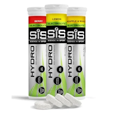 Afbeelding van Science in Sport Go Hydro, bruistabletten met elektrolyten, 3 x 20 tabletten, citroen/bes ananas &amp; mango