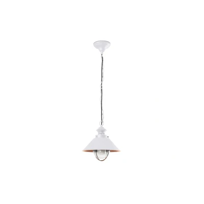 Afbeelding van Faro Lighting Ntica 1 Licht Klein Buiten plafond Hanglamp Wit, Koper, E27