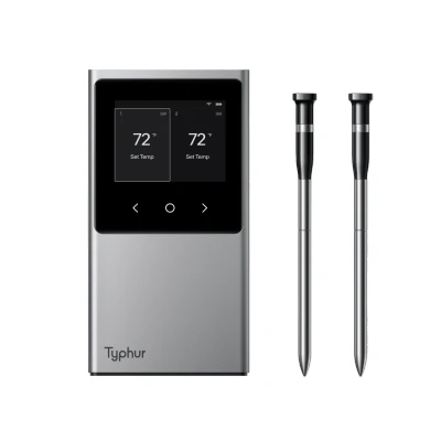 Afbeelding van Typhur Sync Dual 2 probes Bluetooth &amp; WiFi verbinding Bestand tot 375C keramische handgreep Batterijduur van 50 uur IP67 waterbestendig app met meldingen