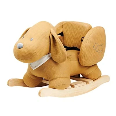 Afbeelding van Nattou Hond Charlie Schommelpaard Hobbelpaard Karamel 60 x 45 cm