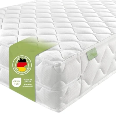Afbeelding van DREAMSTAR Koudschuim matras Ergo Flex XXL Duo, ergonomische matras, met 7 zones, 22 cm hoog, Oeko Tex gecertificeerd, hardheidsgraad 3 en 4, afmetingen 160 x 200