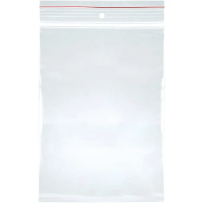 Afbeelding van OFFICER PRODUCTS Zip zakjes met druksluiting 8 x 12 cm / 100 stuks (1 stuk) transparant glashelder/druksluitzakken Set/ritszak/polyzak/van vaste LDPE folie geschikt voor levensmiddelen