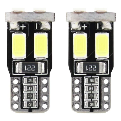 Afbeelding van AMiO LED CANBUS Lamp 5600K 6SMD 2 5730 T10 (W5W) Wit Helder