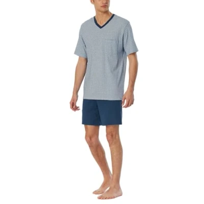 Afbeelding van Schiesser Heren pyjama korte V hals Comfort Nightwear pyjamaset, Air_181161, 6XL