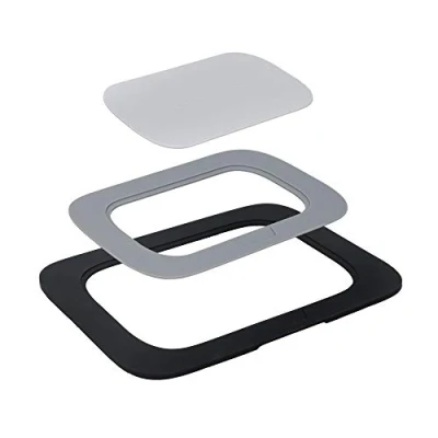 Afbeelding van KitchenCraft MasterClass Smart Space 3 in 1 Siliconen Onderzetter Verschillende Maten ‎18 x 23 Centimeter Zwart/Grijs