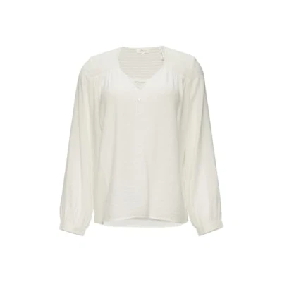 Afbeelding van s.Oliver MET Gesmokte Details Blouse, Dames, Maat: 34, Creme
