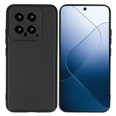 Afbeelding van Xiaomi 14 Hoesje Siliconen en TPU (zacht) iMoshion Backcover/Softcase Zwart Telefoonhoesje