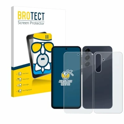 Afbeelding van BROTECT Screenprotector voor Samsung Galaxy A55 5G (Voor+Achter) Folie Beschermfolie Beschermglas matte