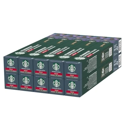 Afbeelding van STARBUCKS Espresso Roast Cafeïnevrij by Nespresso, Dark Roast, Koffiecapsules 10 x (100 Capsules)