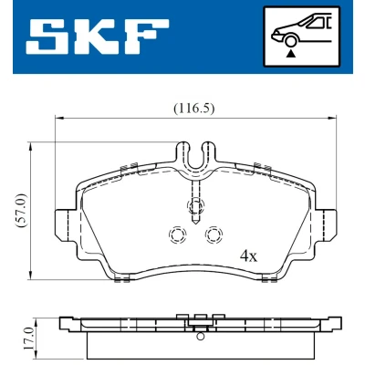 Afbeelding van SKF Remblokset VKBP 80220