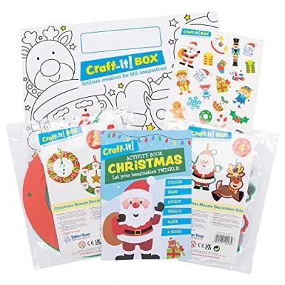 Afbeelding van Baker Ross CBS002 Kerst Craft Box creatieve kunst en ambachten activiteiten voor kinderen
