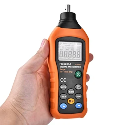 Afbeelding van Pm6208A Toerenteller, Handheld Contacttype Digitale Toerenteller Elektronische Motortachometertester Stroombron 4 * 1.5Aaa Batterij (Niet Inbegrepen)