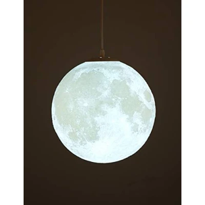 Afbeelding van KRUIHAN 3D Print Led Maan Lamp Hang Plafond Licht Nachtlampje voor Kinderkamer Restaurant Bed Kamer Woonkamer 25CM