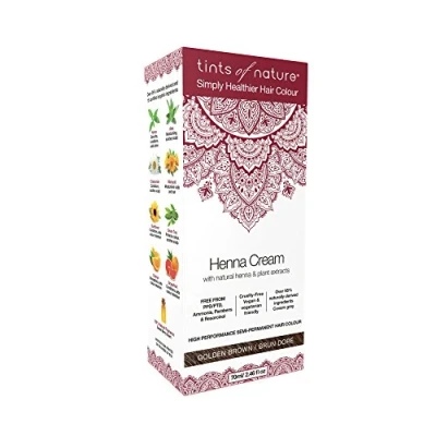 Afbeelding van Tints Of Nature Henna Cream Golden Brown Semi Permanent, 70 ml