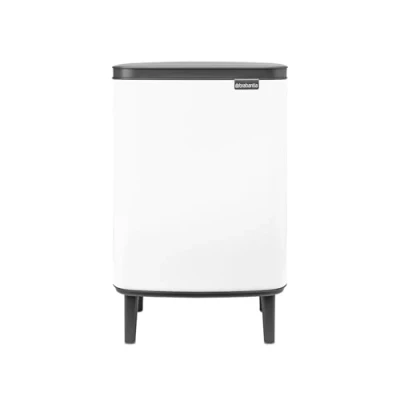 Afbeelding van Brabantia Bo Hi afvalemmer 12 liter met kunststof binnenemmer Wit