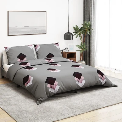 Afbeelding van Dekbedovertrekset 260x220 cm katoen grijs